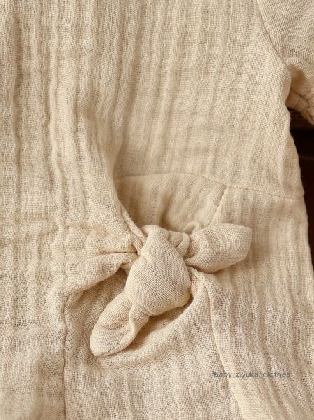 Мусліновий костюм блуза+шорти, серія LACE FLOWER TKK2444 фото Мусліновий костюм блуза+шорти, серія LACE FLOWER Caramell
