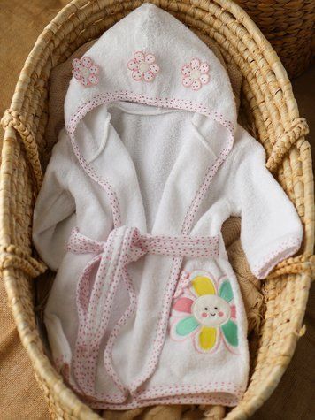 Махровий халат з капюшоном, квітка Ankibaby