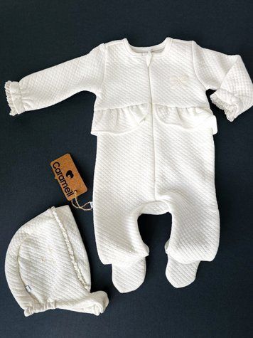 Комбінезог з капітону з резиночкою для голови, серія Mini Girl Caramell