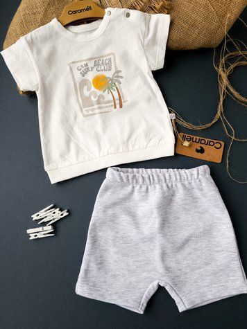 Бавовняний костюм шорти + футболка, серія All Day Caramell