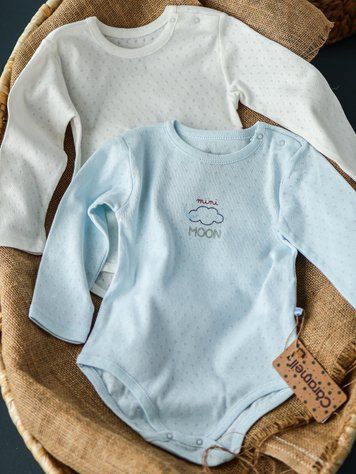Білий боді перфорований з довгим рукавом, серія All Time Boy Caramell