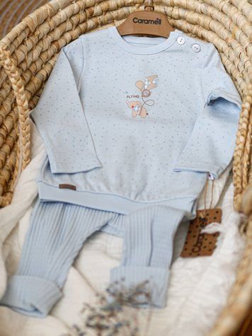 Бавовняний костюм кофтинка + штани, серія Soft Colour Caramell